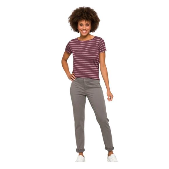 LILA RYAN Women's ZURI Tapered Mid-Rise Trousers Chinos in Steel Grey Size 0 NEW - Picture 2 of 13